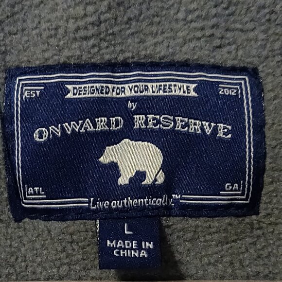 Onward Reserve Retreat Fleece Full Zip Jacket Men's LARGE - Picture 3 of 7